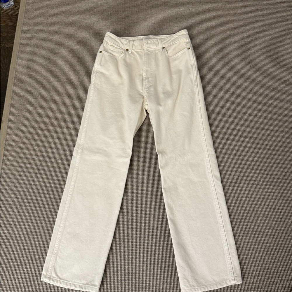 KHAITE Women’s Off-White Straight Jeans